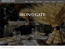 Tablet Screenshot of irongatecatering.com